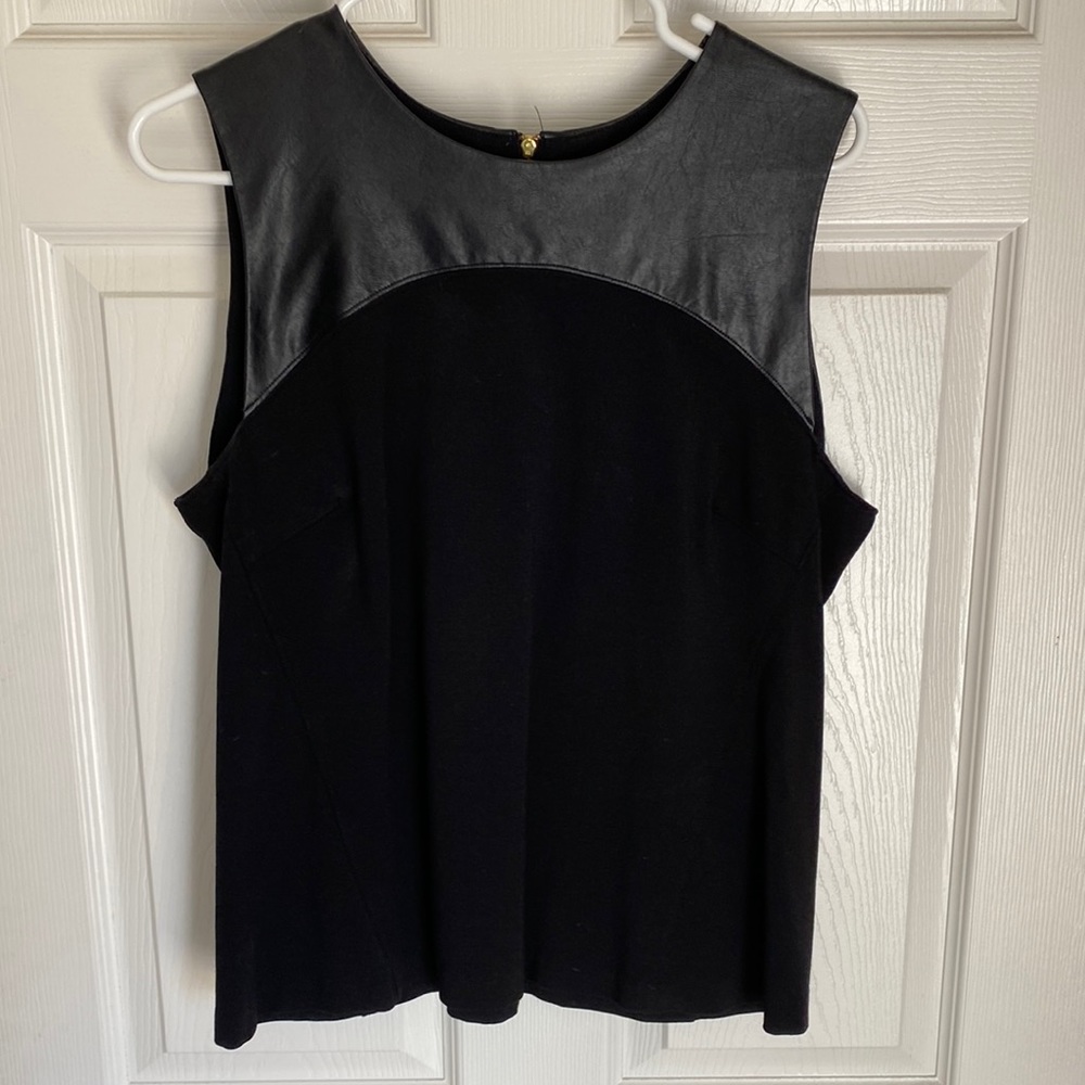 Black leather top